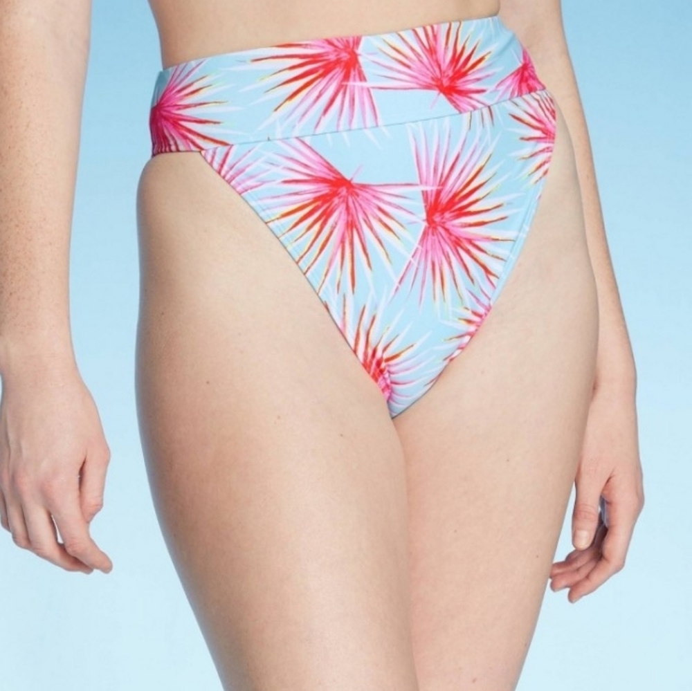 JUNIORS' HIGH LEG HIGH WAIST BIKINI BOTTOM